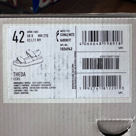 Papillon Theda Sandle size EU 42 Ecru - Picture 8 of 8